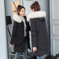 Winter Women's Mid-length Padded Jacket Korean Version of Thick Fur Collar Padded Jacket