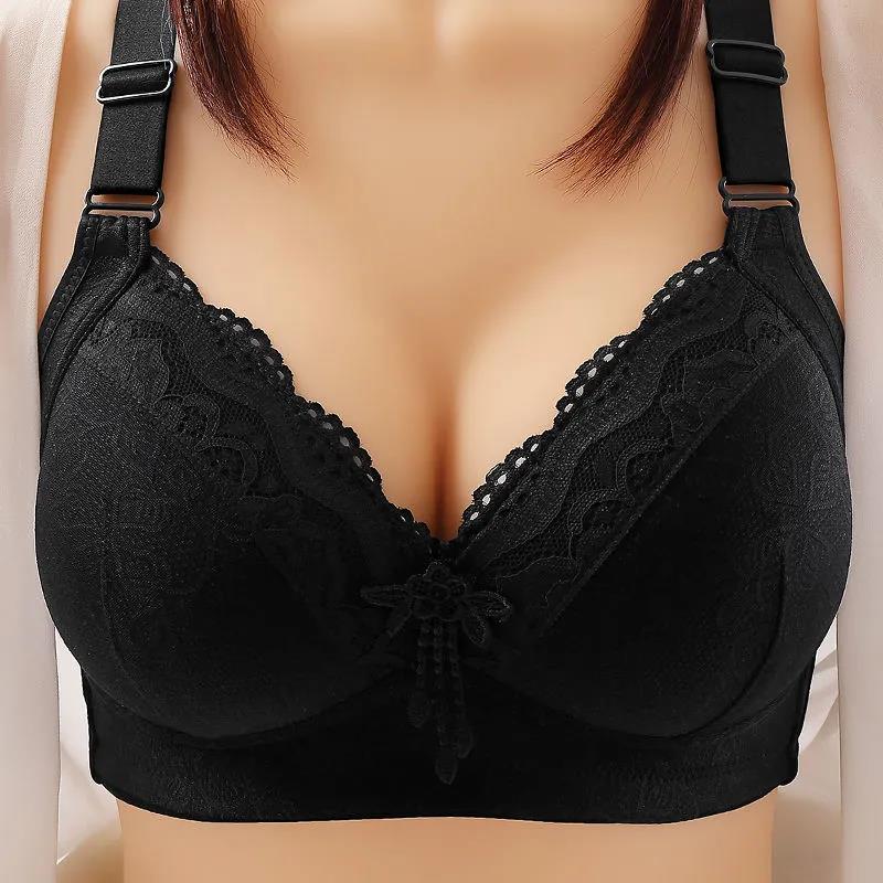 Ladies Sweet Style Thin No Steel Ring Gathering Non-magnetic Breathable Anti-sagging Top Support Thin Beautiful Back Lightweight Comfortable Bra