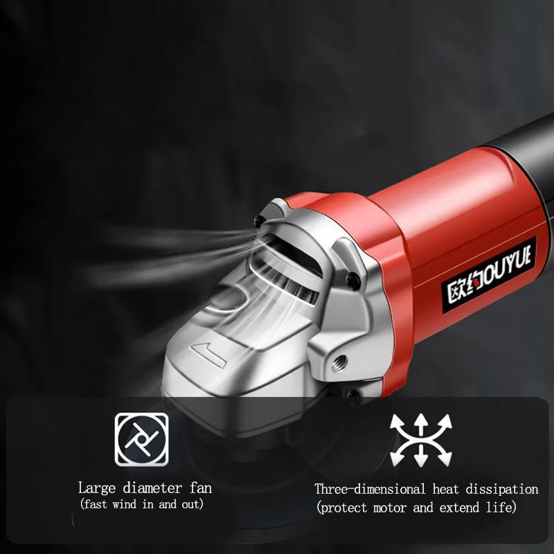 Industrial Electric Angle Grinder Set Multi-function Grinder Cutting Machine Supports 100mm RouletteA