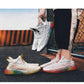 Male Angel Reflective Flying Knit Shoes Men Breathable Casual Sneakers Men Color matching mesh