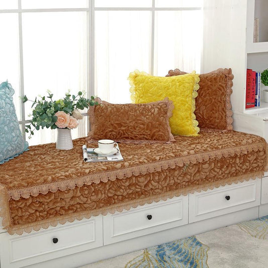Thick Plush Bay Window Mat Modern Minimalist Non-slip Bedroom Tatami Balcony Mat Window Bench Mat