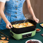 British Multi-function Cooking Pot Barbecue Meat Boiler Household Electric Pot for Frying and Cooking Fried Egg Barbecue Plate