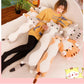 Cute Girl Sleeping Pillow Long Cat Plush Pillow