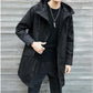 Spring and Autumn Men's Jacket Thin Loose Windbreaker Casual Mid-length Jacket Plus Fat Plus Size