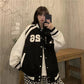 Baseball Uniform Jacket Women's Autumn and Winter Loose Tops Lazy Wind Casual High-end All-match Jacket Comfortable and Breathable