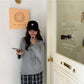 Autumn and Winter Casual Jacket Loose Solid Color Blouse Half High Neck Knitted Young Women Sweater