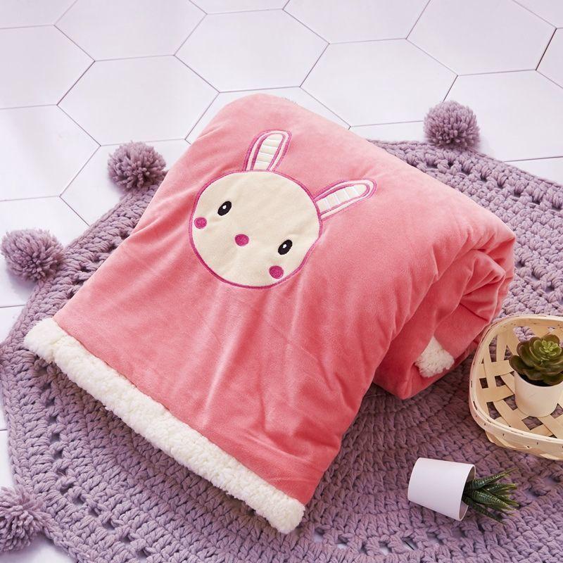 Winter Plush Warm Baby Quilt Newborn Baby Quilt Small Wool Blanket Children's Quilt Thickened In Autumn and Winter