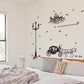 Street lamp carriage silhouette Personality porch bedroom sofa background decorative wall stickers