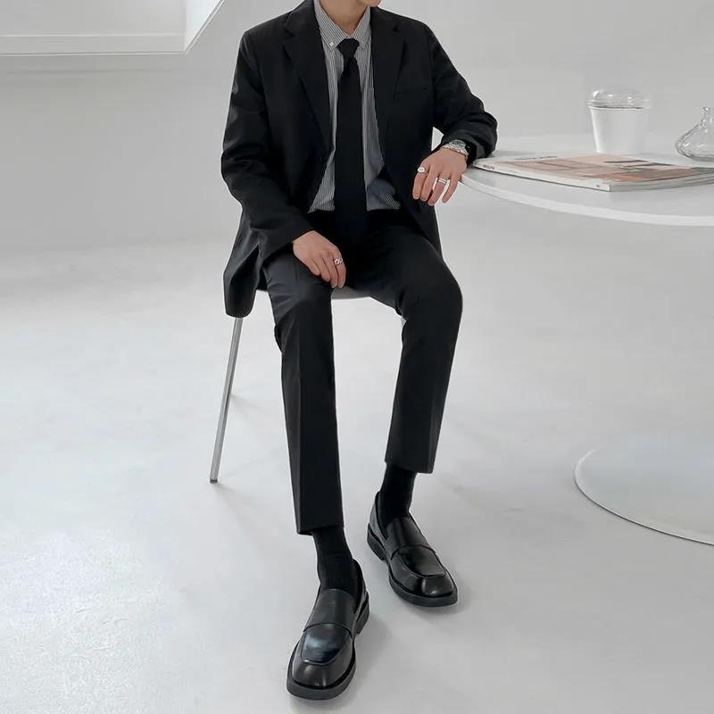 Casual Small Suit Jacket Spring Summer Autumn and Winter Handsome Trend Men's Formal Suit Jacket Trousers Two-piece Suit