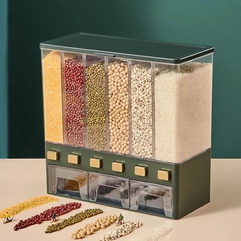 Piped Rice Barrel Home Anti-moisture Moisture Seal Rice Cylinder Rice Box Reservoir Barrel Storage Box Multi-grain Hybrid Can