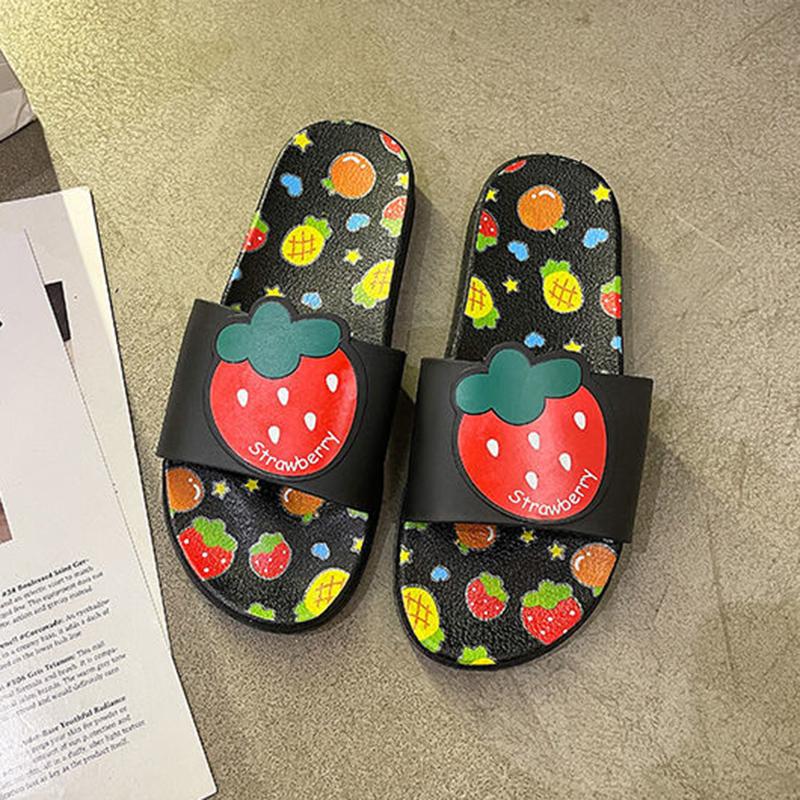 Slippers Women Summer Outing Non-slip Korean Cartoon Cute Home Slippers Soft Bottom Comfortable Shoes Women