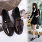 Single Shoes Female Comfortable Pointed Small Leather Shoes Female Students Korean Version of All-match Soft Sole Casual Bowknot Shoes