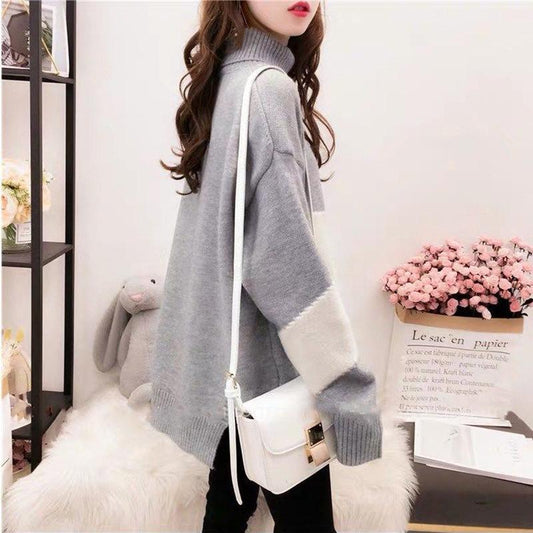 Thick Warm High-neck Women's Sweater Autumn and Winter Fashion Loose Casual Bottoming Shirt