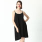Women's Summer Simple Plus Size Medium Length Loose Sling Vest Solid Color Sleeveless Dress