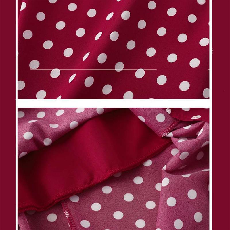 Women Sexy Tight A-line Chiffon High Waist Printed Hip Skirt Short Skirt Knee-length Wave point Zipper Elastic Waist Club Casual Home Office