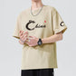 Summer T-shirt China Alphabet Print Tees O-neck Short Sleeve Thin Shirt Chinese Style Casual Loose Pullover Men Clothing