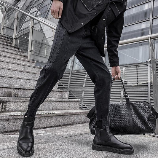 Summer Jeans Men's Net Red Nine-point Pants Casual Slim Feet Long Pants