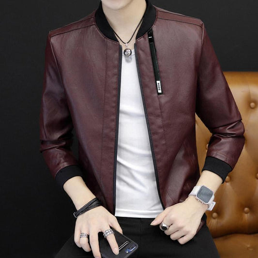 Casual jacket leather jacket large size men's jacket spring and autumn leather men
