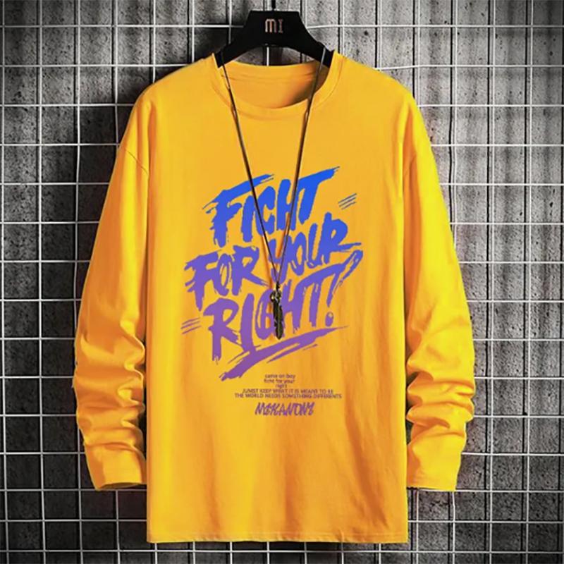 Men's Long-sleeved Loose Sweatshirts Wild Tide Brand Trend Multi-color Tops Simple Casual Round Neck Sweater