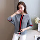 Autumn and Winter Loose Knitted Sweater Women Round Neck Pullover Bat Shirt Bottoming Long-sleeved Short Blouse