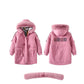 Girls Keep Warm Winter Thick Detachable Liner Jacket Plush Thick Windproof Cotton Clothing