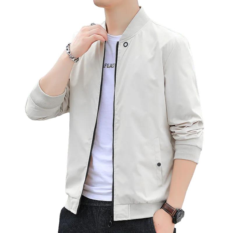 Men's Spring and Autumn Jackets Trend Baseball Collar Men's Jackets Youth Loose Workwear Clothes Men's Gowns