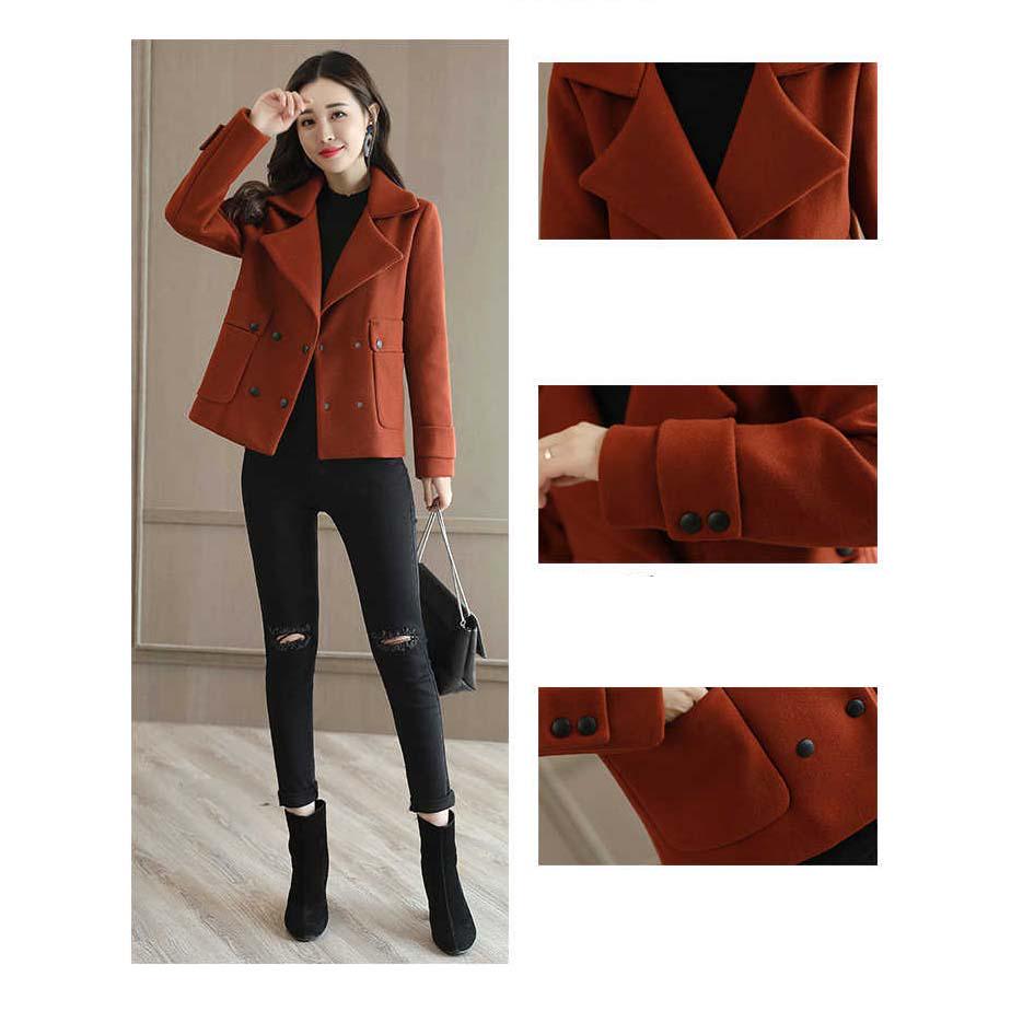 Woolen Coat Female Short Coat Autumn and Winter Coat Women's Woolen Coat Women's Woolen Top