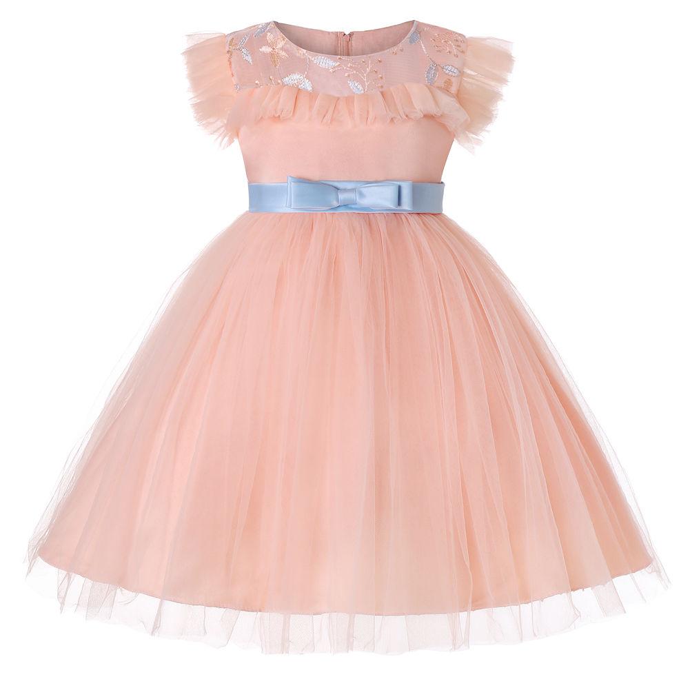Princess Dress Dress Net Gauze Dress Wedding Flower Girl Dress Performance Clothing Christmas Spring and Summer Children's Clothing