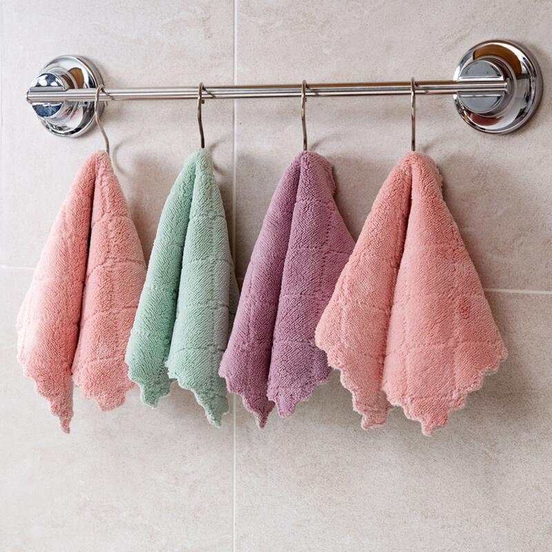10/20pcs Microfiber Absorbent Kitchen Towels Soft Cleaning Cloths Non-stick Oil Dish Cloth Rags for Kitchen Household