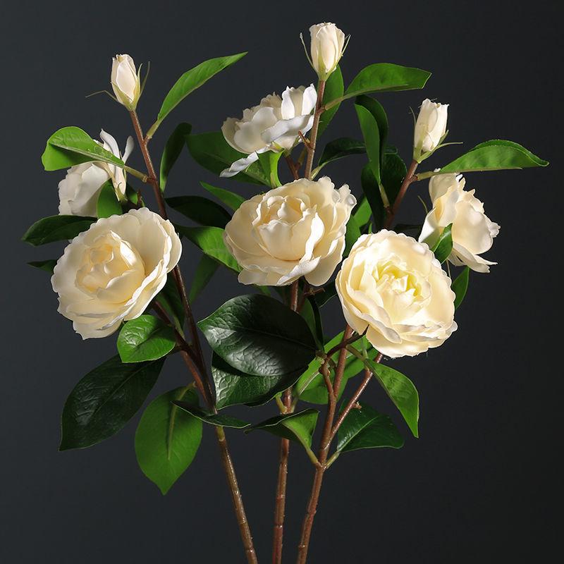 Simulation Gardenia Fake Flower Silk Flower Home Decoration Living Room Dining Table Vase Flower Arrangement Floral Decoration