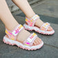 Girls' Sandals  Summer Big Children's Fashion Sports Soft-soled Sandals Little Princess Girls' Shoes Breathable Lightweight
