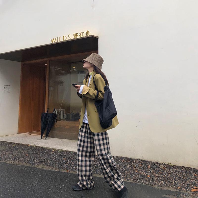 Autumn and Winter Women's Suit Jacket Korean Style Loose Fashion Single-breasted Casual Style Korean Style Trendy Jacket