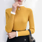 Pofulove Half Turtleneck Sweater Women Autumn Winter Fashion Slim Long-sleeved Bottoming Sweaters