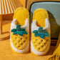 Cotton Slippers for Men and Women Autumn and Winter Home Couples Indoor Warm Cartoon Plush Slippers