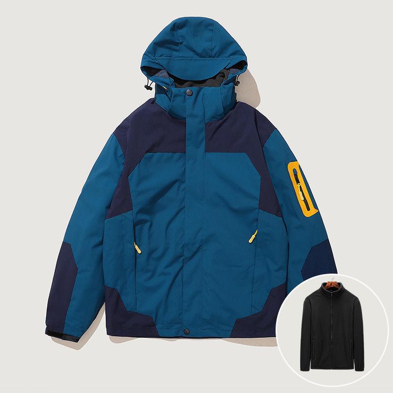 Men's Outdoor Jacket Two-piece Winter Thickened Windproof Waterproof Sports Jacket Ski Mountaineering Suit