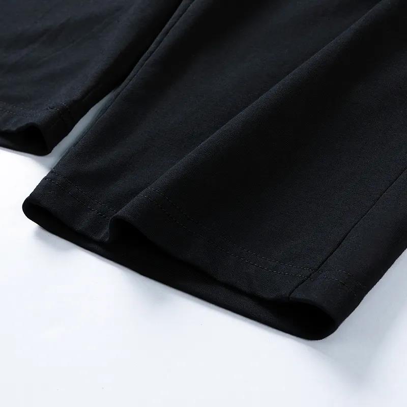 Summer Thin Cotton Casual Cropped Trousers Men's Straight Loose Large Size Sports Shorts