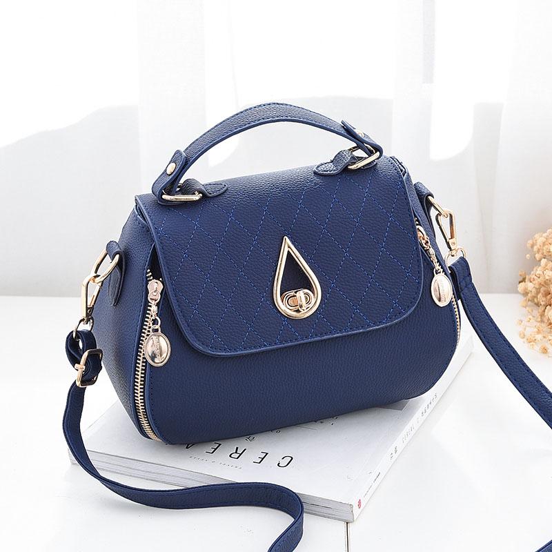 Crossbody Body Women Leather Anti-theft Waterproof Multi-pocket Drip Buckle Handbag Shoulder Bag