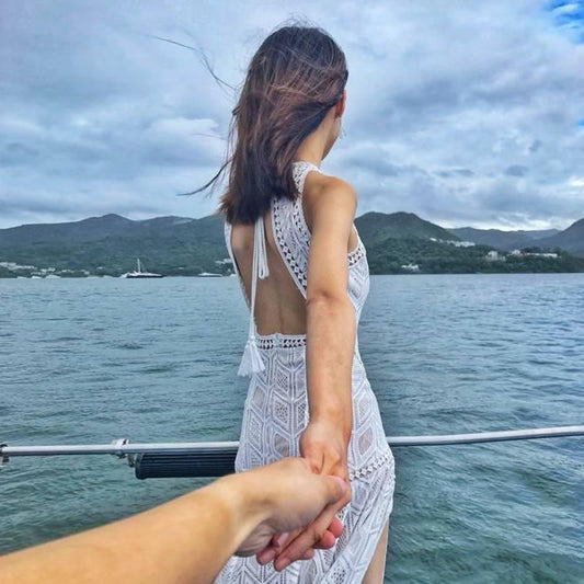 Women Summer Dress Sleeveless Off Shoulder Dress Maxi Long Causal Party Beach Boho Hollowed Dresses