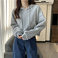 Fall Sweatshirts Women Solid Casual Pullover Hoodies Oversized Loose Hooded Tops