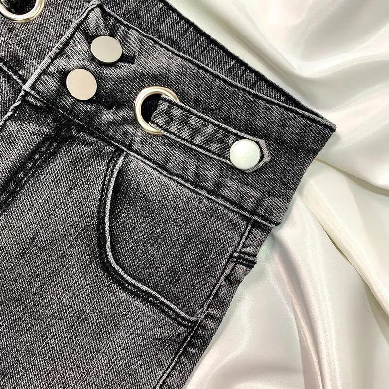 Women's Jeans Spring and Autumn Skinny Pants High Waist Elastic Pencil Pants Ninth Pencil Pants Slim Pants