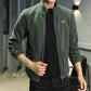 Men's Hand Fleece Jacket Autumn and Winter Grained Fleece Jacket Trend Large Size Warm Fleece Coat