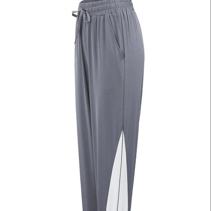 Sweatpants Women Loose-fitting High-waist Yoga Pants Quick-drying Running Casual Color Matching Striped Fitness Pants Thin Section