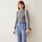 Wealthy Bird Autumn and Winter Cardigan Women's Self-cultivation Solid Color Thickening Half High Neck Cashmere Knitted Sweater Bottoming Shirt Tide