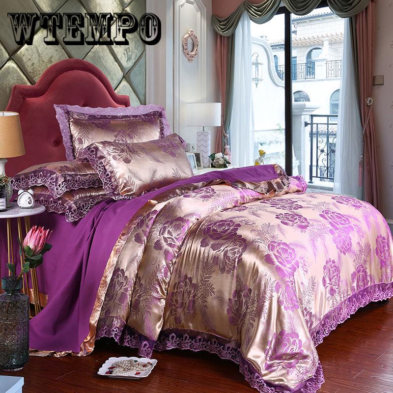 Bedding Set Queen King size Bed sheet set Luxury Embroidery Bedding sheet Duvet Cover set
