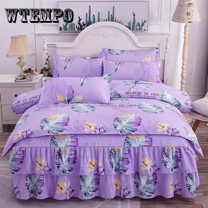 WTEMPO Luxury Flamingo Bedding Set Twin Queen size  Bed set Duvet Cover Fitted/Bed sheet set