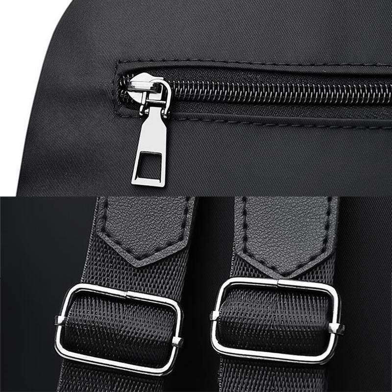 High-capacity Black Red Casual Large Capacity Simple Women's Multi-layer Canvas Backpack Travel Shopping Student Schoolbag