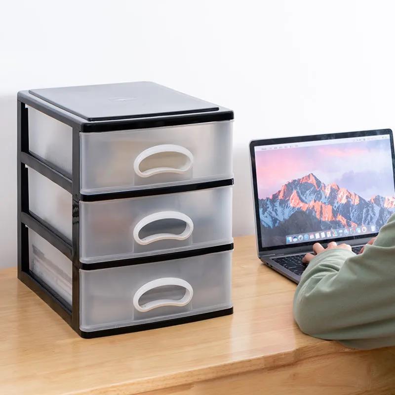 White Transparent Multi-layer Drawer Storage Box Plastic Small Storage Cabinet Office Desktop Storage Debris Storage Box