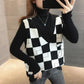 Ladies Knitted Vest Autumn and Winter Western Style Trendy Outerwear Sweater