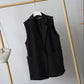 Women's Suit Waistcoat Mid-length Waistcoat Loose and Thin Waistcoat Sleeveless Suit Jacket Women's Loose Sleeveless Comfortable Jacket
