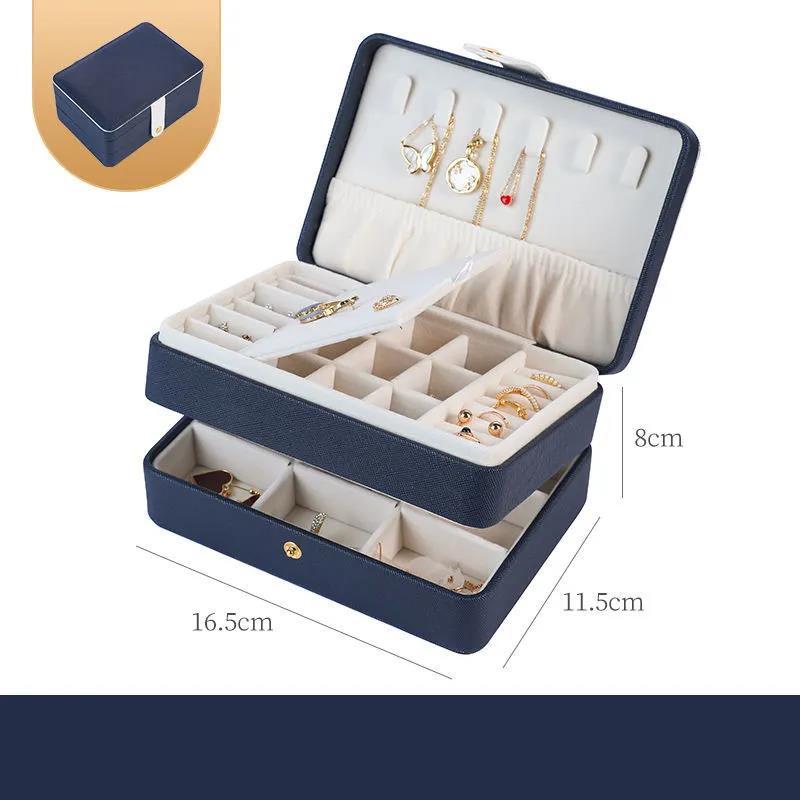 Three-layer Jewelry Storage Box Large-capacity High-end Ear Stud Drawer Jewelry Storage Box
